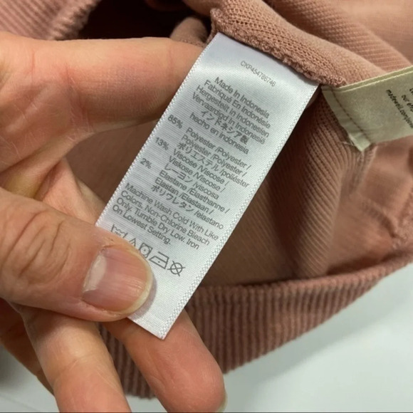 Madewell Ottoman Rib Square Neck Top Faded Mauve MB170 - Picture 6 of 9